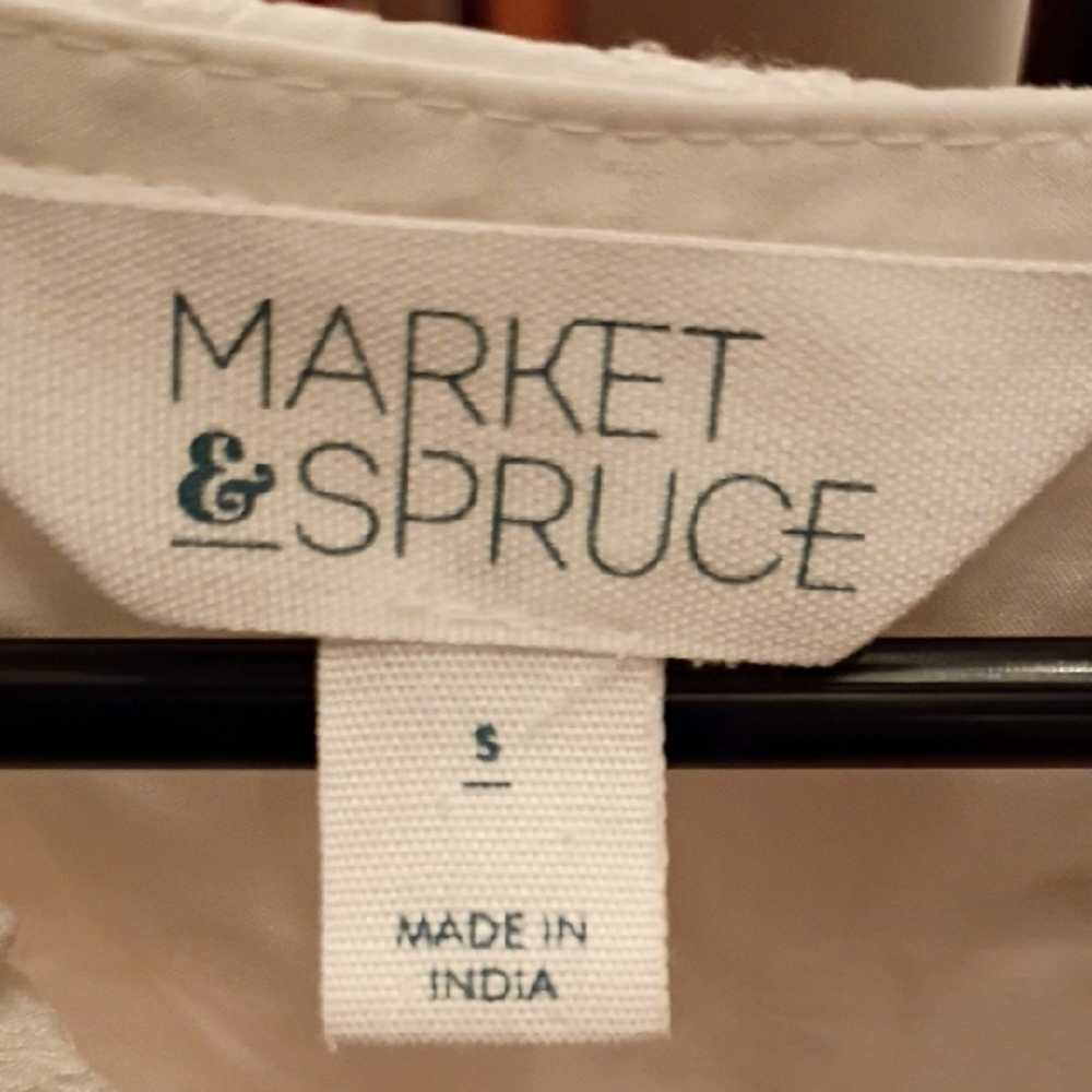 Market & Spruce White Eyelet Blouse - Picture 2 of 7
